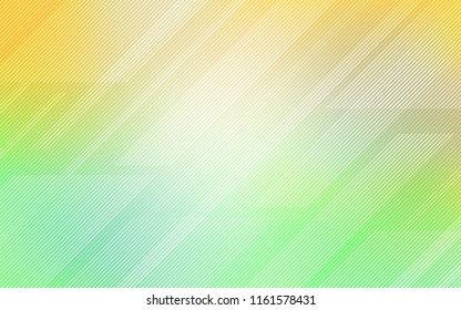 Light Green, Yellow vector template with repeated sticks. Decorative shining illustration with lines on abstract template. Pattern for your busines websites.