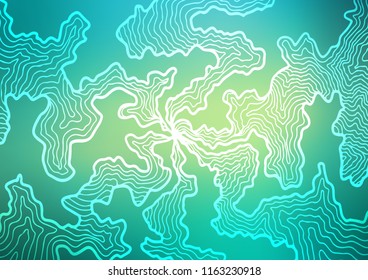 Light Green, Yellow vector template with lines, ovals. Brand new colored illustration in marble style with gradient. Marble design for your web site.
