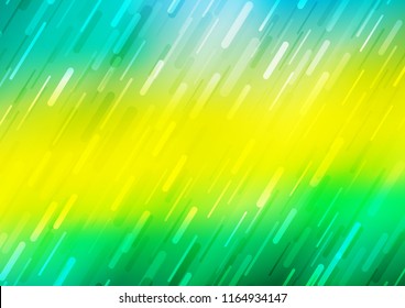 Light Green, Yellow vector template with repeated sticks. Decorative shining illustration with lines on abstract template. Best design for your ad, poster, banner.