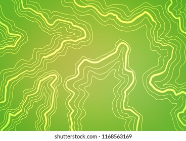 Light Green, Yellow vector template with abstract lines. Blurred geometric sample with gradient bubbles.  The elegant pattern for brand book.