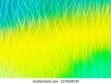 Light Green, Yellow vector template with bubble shapes. Geometric illustration in marble style with gradient.  Textured wave pattern for backgrounds.