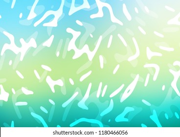 Light Green, Yellow vector template with lines, ovals. Modern gradient abstract illustration with bandy lines. Pattern for your business design.