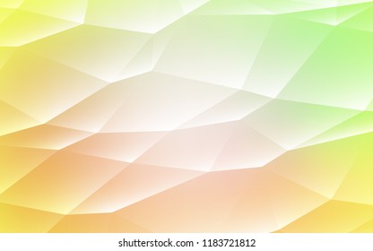 Light Green, Yellow vector template with crystals, triangles. Decorative design in abstract style with triangles. Best design for your ad, poster, banner.