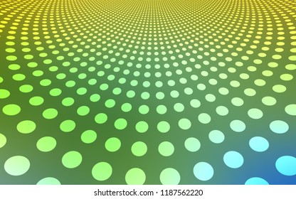 Light Green, Yellow vector template with circles. Blurred decorative design in abstract style with bubbles. Completely new template for your brand book.
