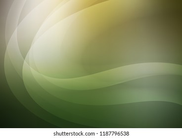 Light Green, Yellow vector template with bent lines. Colorful abstract illustration with gradient lines. Marble style for your business design.