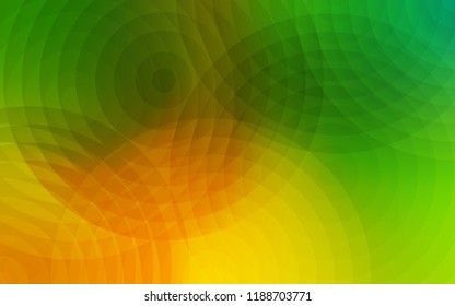 Light Green, Yellow vector template with circles. Blurred decorative design in abstract style with bubbles. Pattern can be used for futuristic ad, booklets.