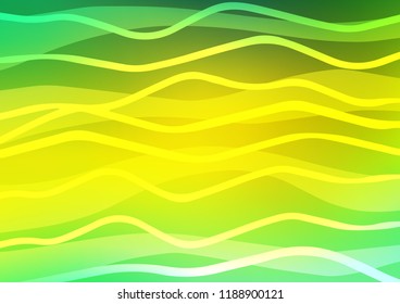 Light Green, Yellow vector template with repeated sticks. Glitter abstract illustration with colored sticks. The template can be used as a background.