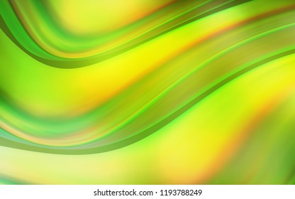 Light Green, Yellow vector template with abstract circles. Glitter abstract illustration with wry lines. A completely new template for your business design.