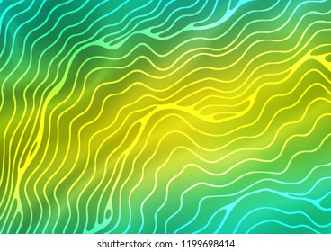 Light Green, Yellow vector template with lava shapes. Creative geometric illustration in marble style with gradient. Pattern for your business design.