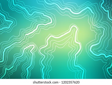 Light Green, Yellow vector template with bent lines. A sample with blurred bubble shapes. The elegant pattern for brand book.