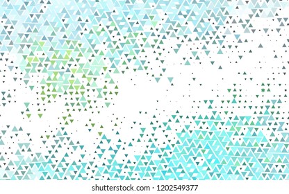 Light Green, Yellow vector template with crystals, triangles. Triangles on abstract background with colorful gradient. Best design for your ad, poster, banner.