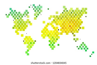 Light Green, Yellow vector template with crystals, rectangles. Decorative design in abstract style with rectangles. The template can be used as a background.