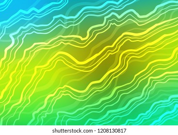 Light Green, Yellow vector template with bent ribbons. An elegant bright illustration with gradient. Pattern for your business design.