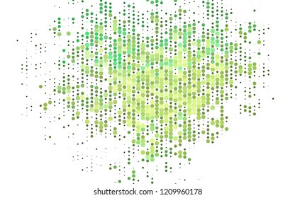 Light Green, Yellow vector template with circles. Modern abstract illustration with colorful water drops. Design for business adverts.