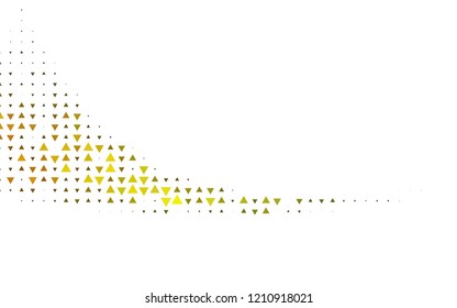Light Green, Yellow vector template with crystals, triangles. Decorative design in abstract style with triangles. Pattern can be used for websites.