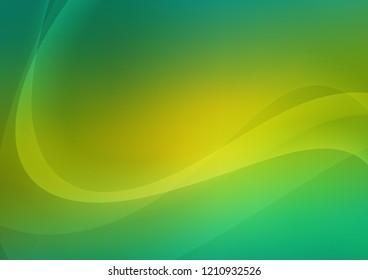 Light Green, Yellow vector template with bubble shapes. Shining crooked illustration in marble style. The elegant pattern for brand book.