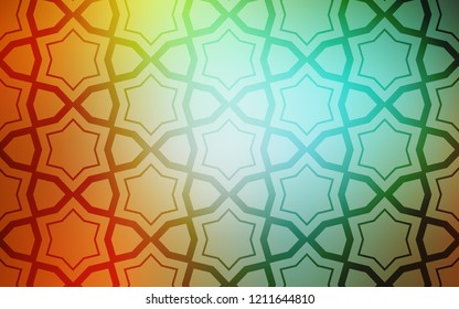 Light Green, Yellow vector template with sky stars. Shining colored illustration with stars. Template for sell phone backgrounds.