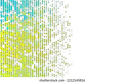 Light Green, Yellow vector template with circles. Glitter abstract illustration with blurred drops of rain. Pattern for beautiful websites.