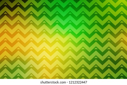 Light Green, Yellow vector template with lines, triangles. Illustration with set of colorful triangles, lines. Modern template for landing page.