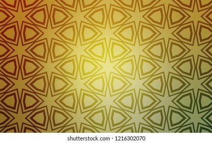 Light Green, Yellow vector template with sky stars. Modern geometrical abstract illustration with stars. Pattern for wrapping gifts.