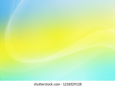 Light Green, Yellow vector template with liquid shapes. Blurred geometric sample with gradient bubbles.  A completely new template for your business design.