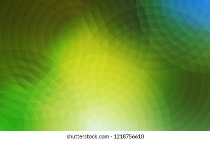 Light Green, Yellow vector template with circles. Glitter abstract illustration with blurred drops of rain. Completely new template for your brand book.