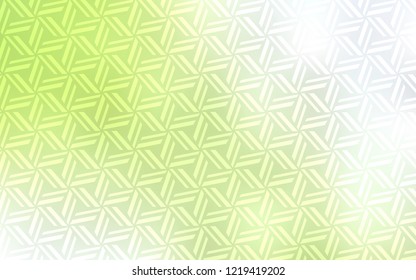 Light Green, Yellow vector template with crystals, triangles. Illustration with set of colorful triangles. Pattern for busines ad, booklets, leaflets