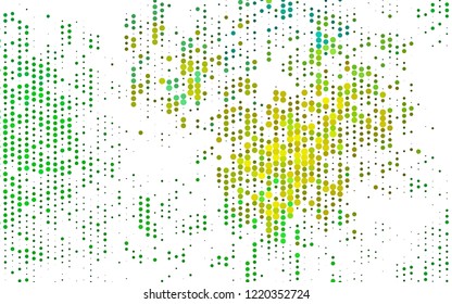 Light Green, Yellow vector template with circles. Beautiful colored illustration with blurred circles in nature style. Design for business adverts.