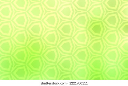 Light Green, Yellow vector template in hexagonal style. Design in abstract style with hexagons. New template for your brand book.