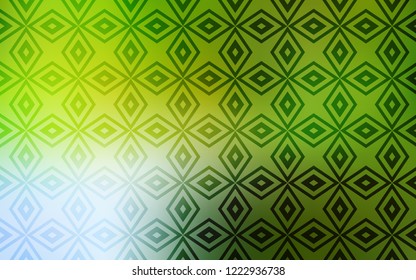 Light Green, Yellow vector template with crystals, rectangles. Rectangles on abstract background with colorful gradient. Best design for your ad, poster, banner.