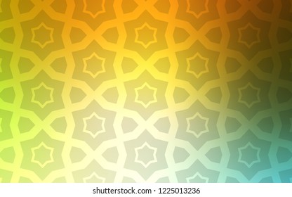 Light Green, Yellow vector template with sky stars. Blurred decorative design in simple style with stars. Pattern for websites, landing pages.