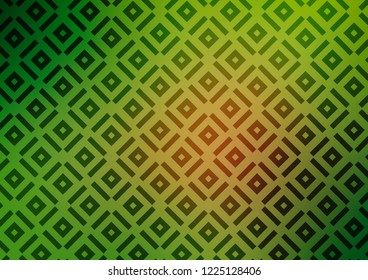 Light Green, Yellow vector template with sticks, squares. Glitter abstract illustration with colorful lines, rhombuses. Pattern for business booklets, leaflets.