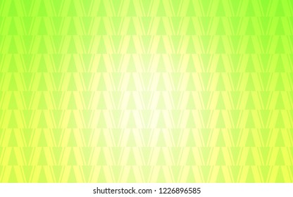 Light Green, Yellow vector template with lines, triangles. Abstract gradient illustration with triangles, lines. Pattern for booklets, leaflets
