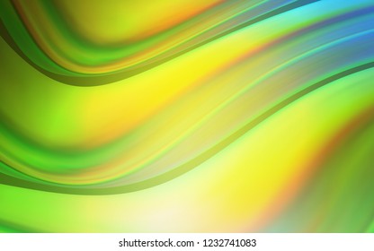 Light Green, Yellow vector template with liquid shapes. Creative illustration in halftone marble style with gradient. A new texture for your  ad, booklets, leaflets.