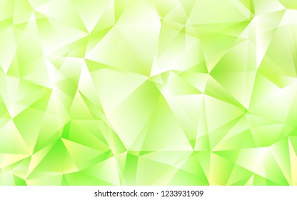 Light Green, Yellow vector template with crystals, triangles. Modern abstract illustration with colorful triangles. Modern template for your landing page.