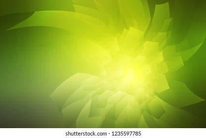 Light Green, Yellow vector template in hexagonal style. Glitter abstract illustration in hexagonal style. New design for website's poster, banner.