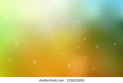 Light Green, Yellow vector template with circles. Abstract illustration with colored bubbles in nature style. Completely new template for your brand book.