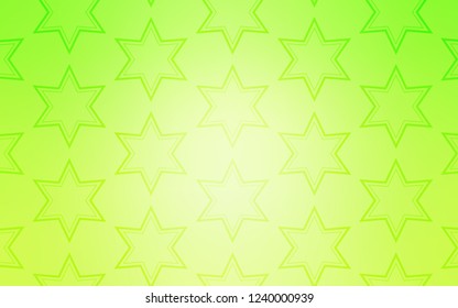 Light Green, Yellow vector template with sky stars. Glitter abstract illustration with colored stars. Template for sell phone backgrounds.