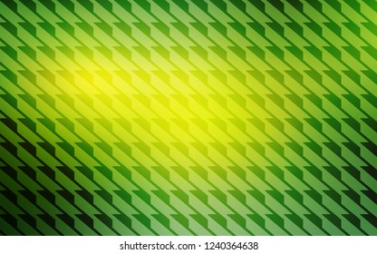 Light Green, Yellow vector template with repeated sticks. Shining colored illustration with sharp stripes. Best design for your ad, poster, banner.