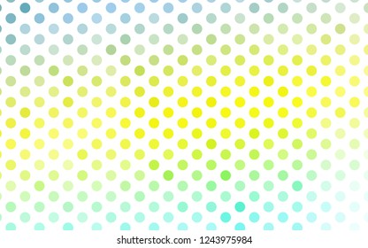Light Green, Yellow vector template with circles. Blurred bubbles on abstract background with colorful gradient. Pattern for ads, leaflets.
