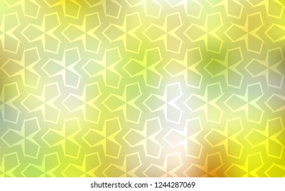 Light Green, Yellow vector template with rhombus. Decorative design in abstract style with rectangles. Modern template for your landing page.