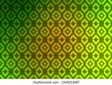 Light Green, Yellow vector template with crystals, rectangles. Beautiful illustration with rectangles and squares. Pattern for busines ad, booklets, leaflets