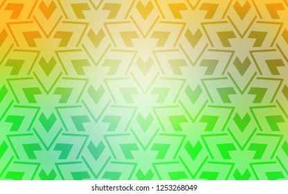 Light Green, Yellow vector template with lines, triangles. Beautiful illustration with triangles in nature style. Modern template for landing page.