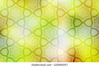 Light Green, Yellow vector template with sky stars. Glitter abstract illustration with colored stars. Smart design for your business advert.