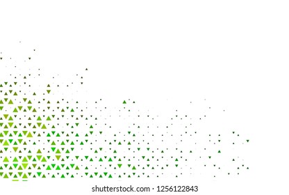Light Green, Yellow vector template with crystals, triangles. Triangles on abstract background with colorful gradient. Smart design for your business advert.