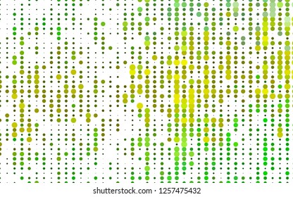 Light Green, Yellow vector template with circles. Blurred bubbles on abstract background with colorful gradient. Pattern for beautiful websites.