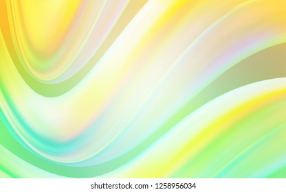 Light Green, Yellow vector template with lava shapes. Creative illustration in halftone marble style with gradient. Textured wave pattern for backgrounds.