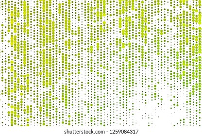 Light Green, Yellow vector template with circles. Glitter abstract illustration with blurred drops of rain. Pattern for beautiful websites.