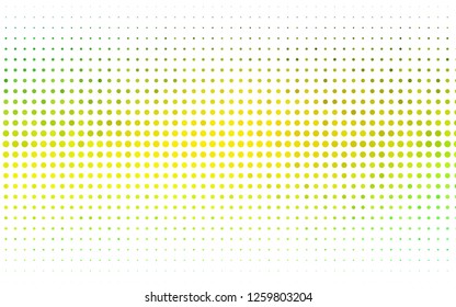 Light Green, Yellow vector template with circles. Modern abstract illustration with colorful water drops. Pattern of water, rain drops.