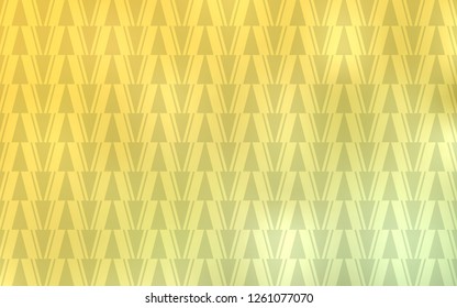 Light Green, Yellow vector template with lines, triangles. Abstract gradient illustration with triangles, lines. Pattern for commercials.